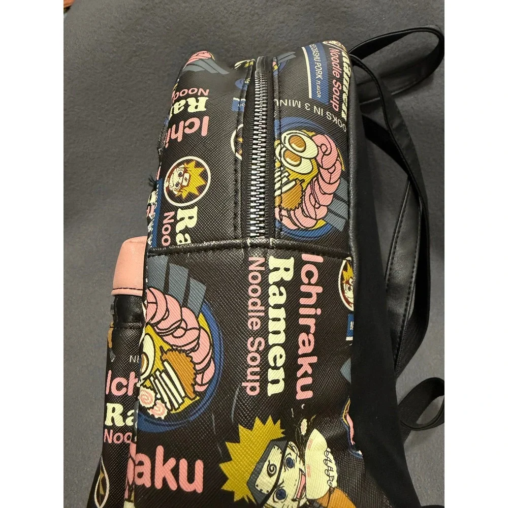 Naruto Shippuden Ichiraku Ramen Mini Backpack Bioworld Anime Faux Leather Black